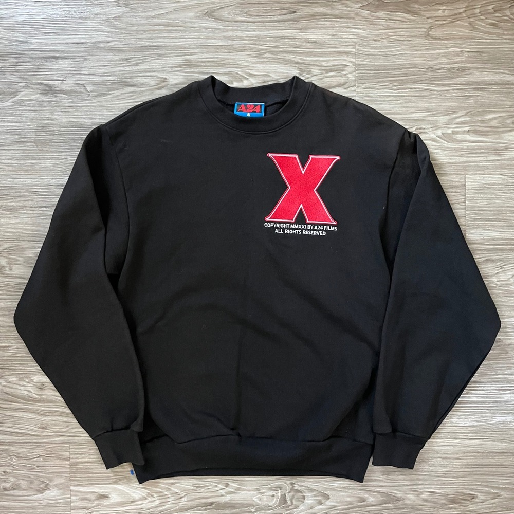 A24 Online Ceramics X Movie World of Sin Black Crewneck Sweatshirt Mens Small